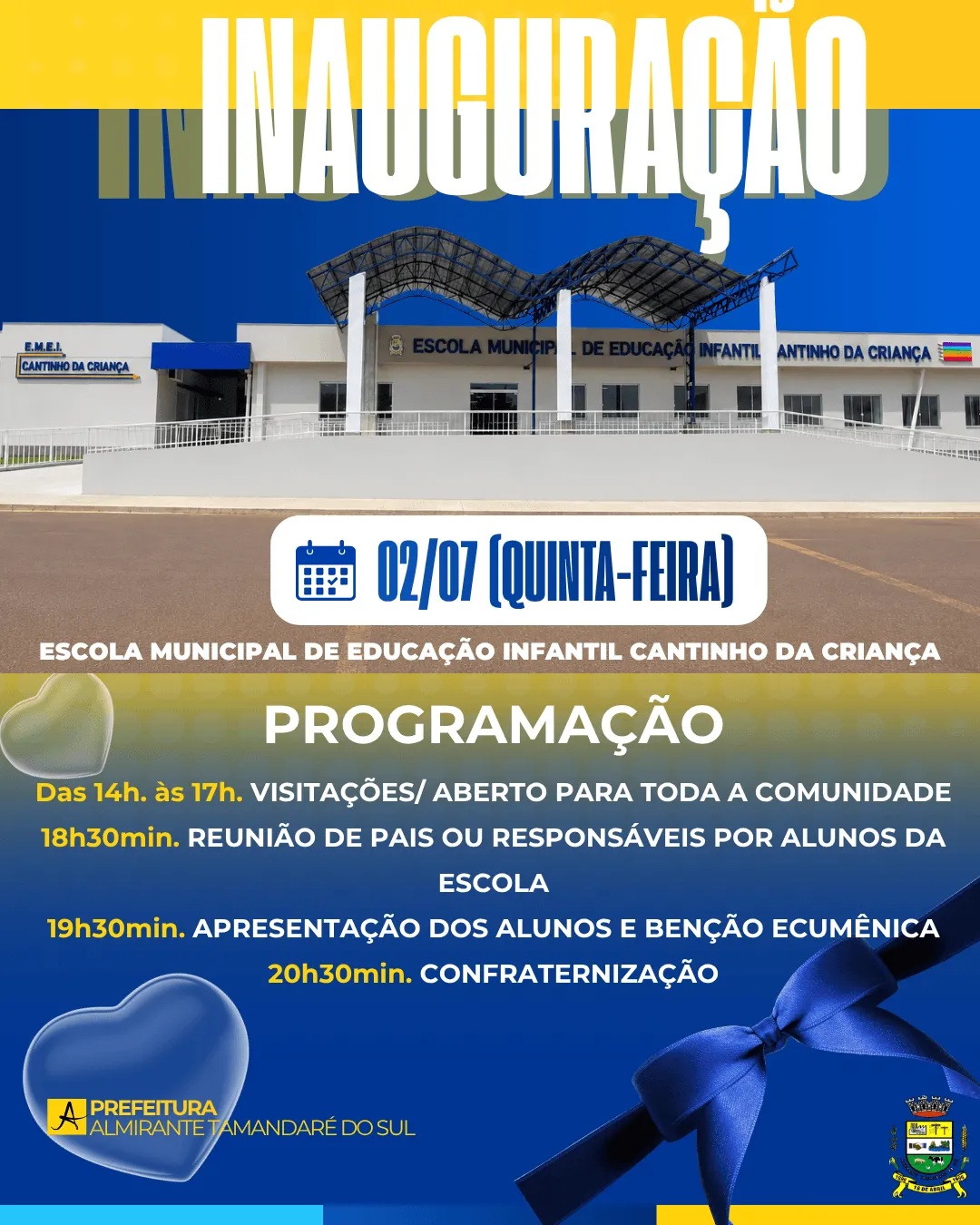 Imagem destaque da notícia: 🎉✨ Um novo capítulo para a educação de Almirante Tamandaré do Sul!