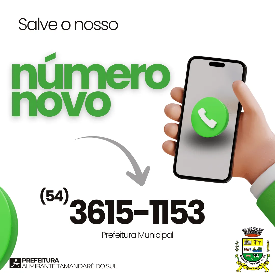 Imagem destaque da notícia: 📢📞 Atenção, comunidade: este é o novo número da Prefeitura Municipal!