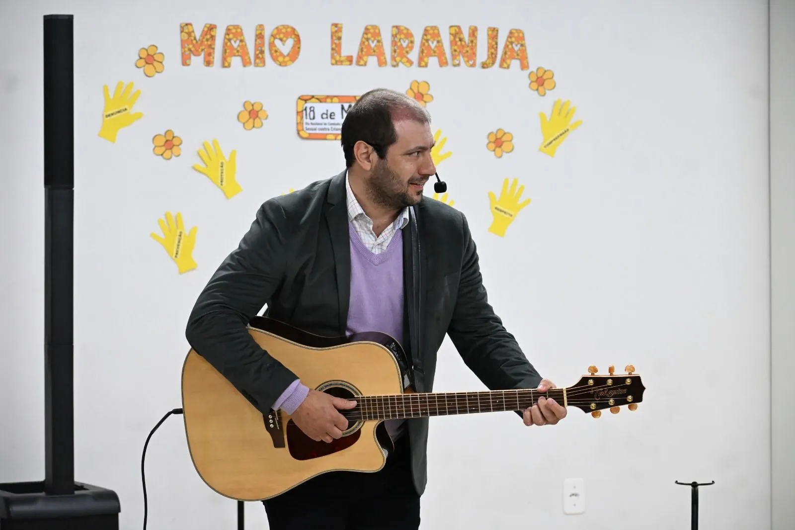 Imagem destaque da notícia: “É gesto de amor cuidar de quem ainda não acabou de crescer”: palestra-show sobre Maio Laranja